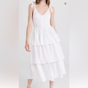 EN SAISON - Croix Midi Dress, White.